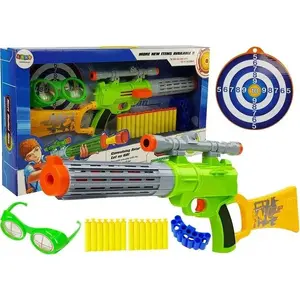 Foam Pellet Rifle with Target, LEAN Sport 6781, green — foam ammunition training gun