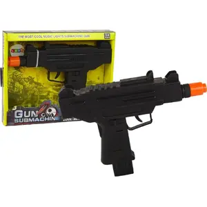 Toy pistol LEANToys model 11141 — black, vibration and sound features, for children