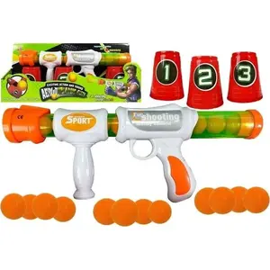 Игровой пистолет-карабин LEAN Sport LEANToys 4072 — мягкие шарики/кружки, детская стрелялка