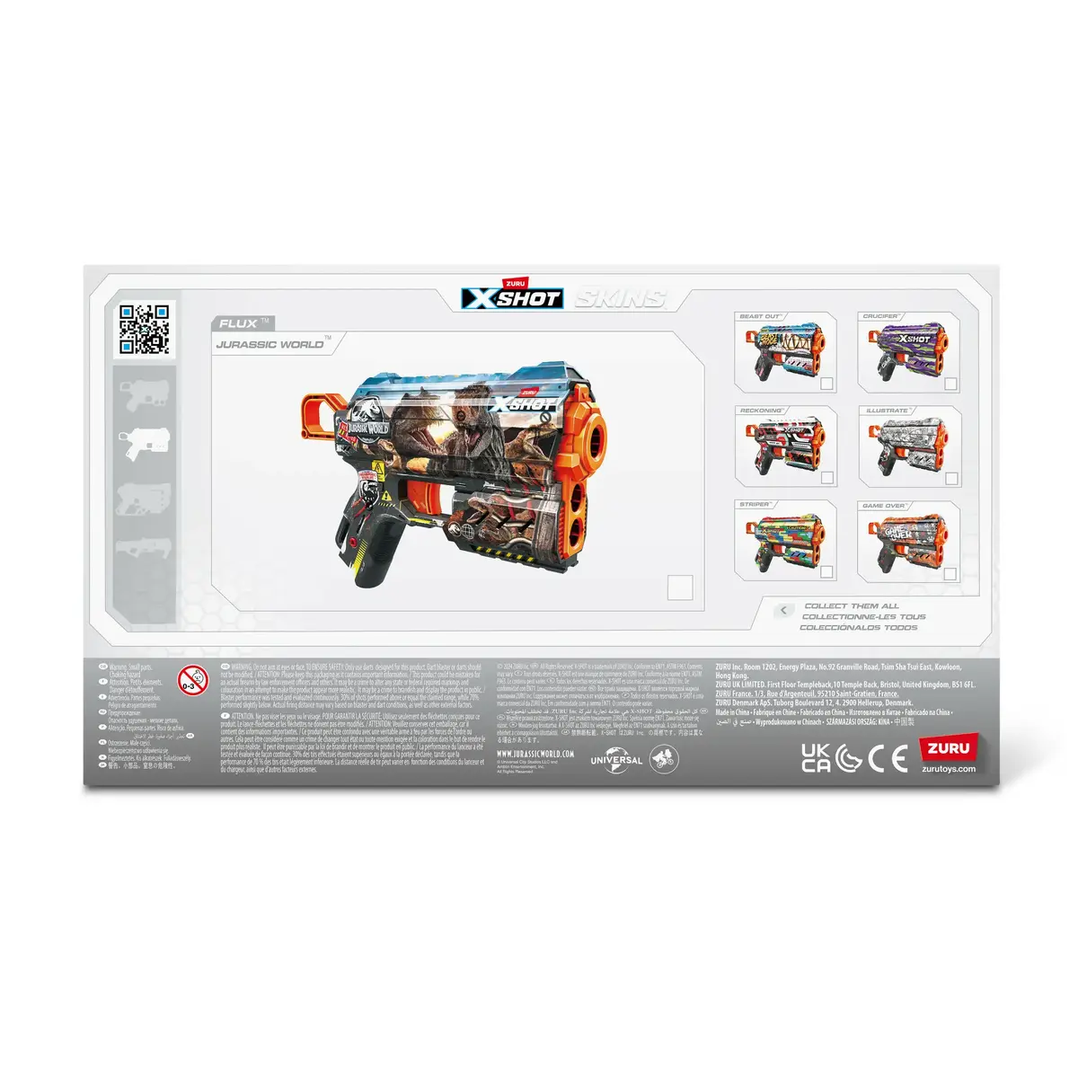 Zuru XSHOT Skins Flux Blaster — Jurassic World, 8 bultas Photo 4