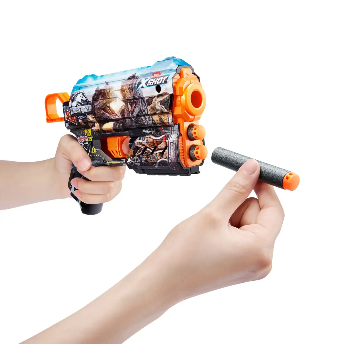 Zuru XSHOT Skins Flux Blaster — Jurassic World, 8 bultas Photo 8