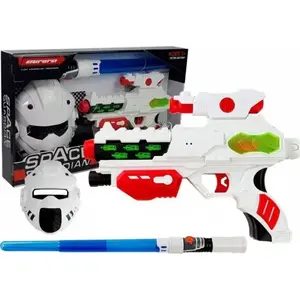 Laser Pistol Toy LEAN Sport Kosmiczny with Mask and Light Sword, model 5086