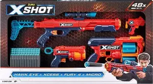 Zuru toy launcher set Excel Combo Hawk + Xcess + Fury 4 + Micro — multi-pack playset