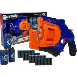 Foam Dart Pistol LEAN Sport model 8461, blue-orange, foam ammunition
