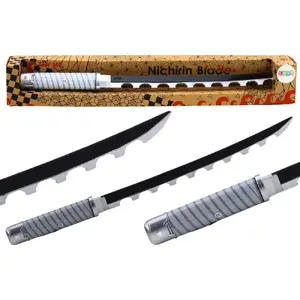 LEANToys Samurai Sword Nichirin battery-operated toy with sound, black, comfortable handle