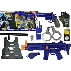 Toy Police Set LEANToys 4872 – Pull-Back Rifle with Shooting Sounds