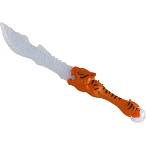 LEANToys lightsaber toy — orange tiger hilt, handheld roleplay sword