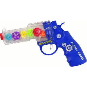 Toy Pistol LEANToys model 15844 — blue, colored lights and sound