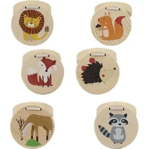Wooden Animal Castanets ASKATO – children's percussion hand instrument