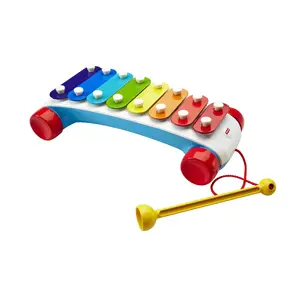 Игрушечный ксилофон на верёвке, MATTEL Fisher-Price Classic Xylophone для малышей, пластик, звучит, разноцветный, от 1,5 года