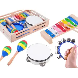 Koka 4‑1 muzikālo instrumentu komplekts Jokomisiada IN0134 — bērnu rotaļlieta