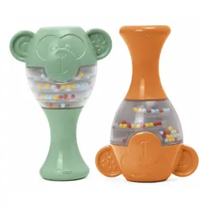 Погремушка CHICCO Classic модель 00011859000000, для 6–36 мес., зелёно‑оранжевая, 300 г