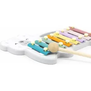 Wooden Xylophone Viga Polar Bear Toy – Children's musical instrument, multi-note percussion