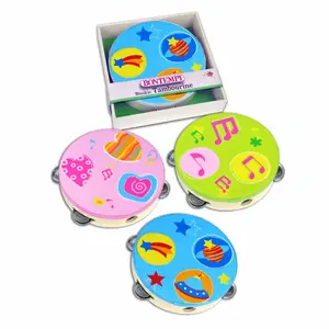 Toy wooden tambourine BonTempi 041-561810 — multicolour, 1.5+ years, 126 g
