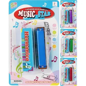mega creative HARMONIJKA MET/PLAST 16×27×3 cm pack — mixed colors, model 9816P1