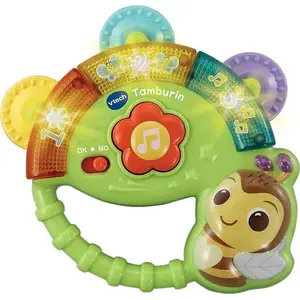 VTech Shaking Sounds Tambourine – bērnu elektroniska mūzikas tamburīna rotaļlieta ar gaismu un skaņu