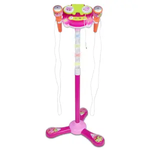 Toy microphone BonTempi Bontempi 40 1471, pink, 10 songs, AA battery, age 3+