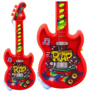 Children's Electric Guitar LEANToys 24759 — red, beginner melodic solmization set