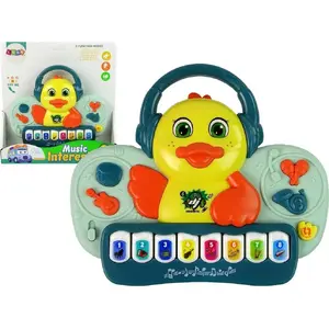 Интерактивное пианино-утёнок LEANToys модель 11715 с DJ-звуками и музыкальными мелодиями