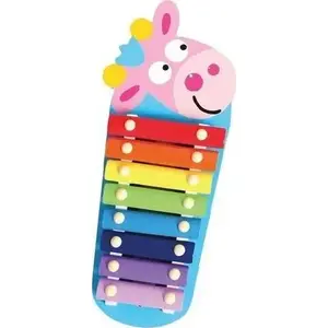 Wooden Giraffe Xylophone (children's toy) Bemag model 303174, painted wooden bars