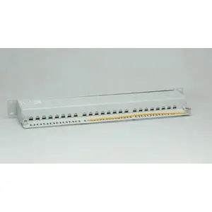 Patch panel 19" shielded Cat.6a 24-port, Triton, grey