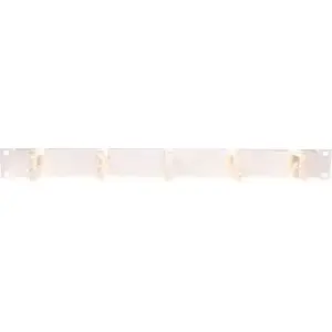 Kabeļu organizators Sabaj 19-0038S plastmasas āķi horizontāls/vertikāls pelēks, 19"