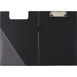 Clipboard folder D.Rect Deska A5 with clip and cover, PVC, black