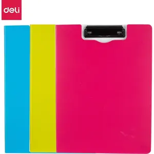 Clipboard board DEli F75002 A4 with clip — DEli clipboard for A4 documents, mixed colors