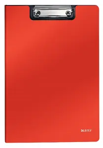 Folder LEITZ Clipfolder with front cover Solid A4 Red, capacity 75 sheets, 229×330×16 mm