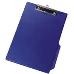 Clipboard Q-Connect KF01297, plastic clipboard with clip, blue, single-piece
