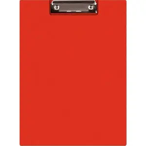Document folder Donau A4 plastic with clip, PP, 1.2 mm, red