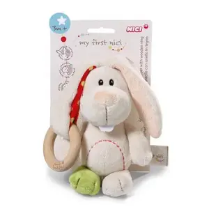 Toy rabbit NICI Grabber Rabbit Tilli plush for infants, recommended age from 0.4 years