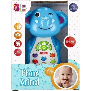 Bambam музыкальный детский телефон-игрушка Слон B/O, размер 12×16×7 см, модель NK-742
