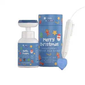 HiSkin Kids Merry Christmas komplekts — zilā ogu roku putas 300 ml + 3D pildspalva