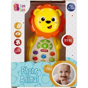 Bambam музыкальный телефон «Лев» BAM BAM MUZYCZNY TELEFON LEW на батарейках 12×16×7 см