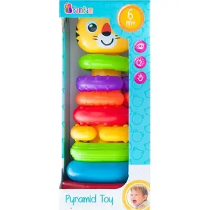 Детская пирамидка Bambam BAM BAM PIRAMIDKA TYGRYS модель 618-61 (мягкие кольца, дизайн тигр)
