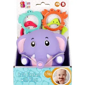 Игрушка-пищалка слоник Bambam SL87053, активная развивающая, 14×20×10 см