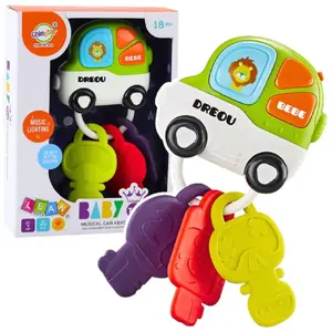 Интерактивная игрушка-машинка грызунок с ключами для малышей LEANToys модель 22881 со светом и звуком