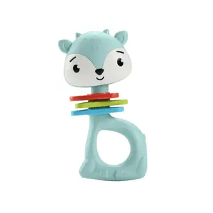 Набор погремушек, прорезыватель и трещотка Fisher-Price (MATTEL) HJW11 — животные, разные цвета, 3–18 мес., 100 г