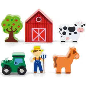 Набор фигурок Viga Toys 50812 — деревянные фигурки фермы для игры и обучения
