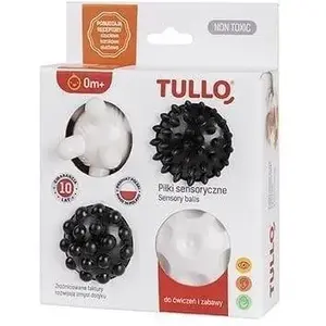 Sensorki Tullo juteklīgie bumbiņu komplekts 4 gab. — Tullo taustes rotaļlietas