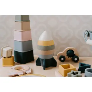 Silicone stacking tower rocket baby toy Gigaset BO-860.859.800.50 0+ months