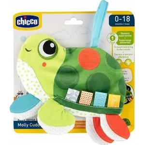 Мягкая погремушка-черепашка для младенцев CHICCO 167494, плюшовая развивающая игрушка