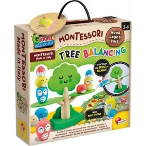 Деревянная балансирующая игрушка Lisciani MONTESSORI BABY WOOD — набор для укладки и развития моторики