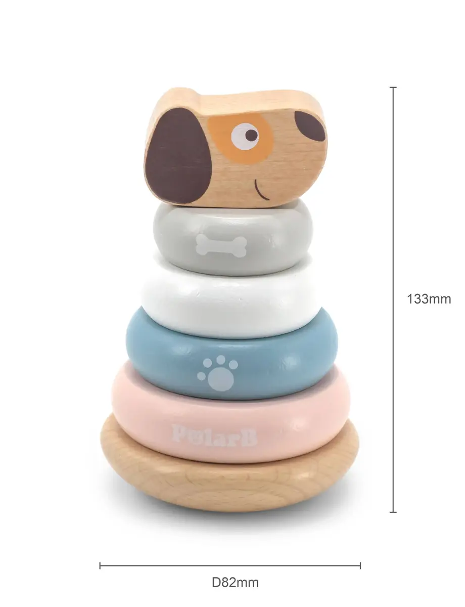 Деревянная PolarB Stacking Puppy viga toys Photo 3