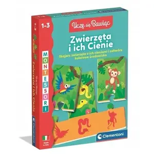 Набор пазлов Clementoni CLM Zwierzeta i ich cienie 1-3L 50424 Montessori — пазлы для детей 1–3 года