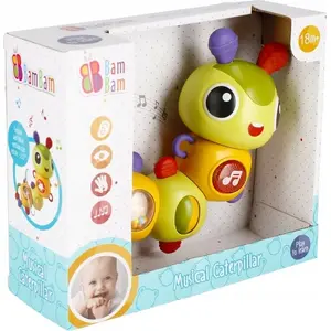 Музыкальная гусеница для малышей Bambam G — интерактивная мягкая игрушка, модель 628875