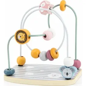 Деревянный обучающий лабиринт с бусинами Viga Toys PolarB модель 44020 – развивающая игра для координации рук и глаз