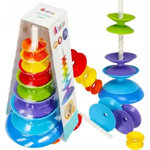 Развивающая пирамидка для малышей Bambam BAM BAM PIRAMIDKA EDUK 4W1 21x36x17 см WB 24