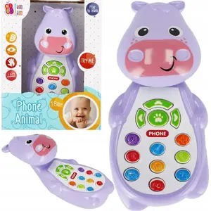 Музыкальный игрушечный телефон Bambam NK-744 — на батарейках, размеры 12×16×7 см